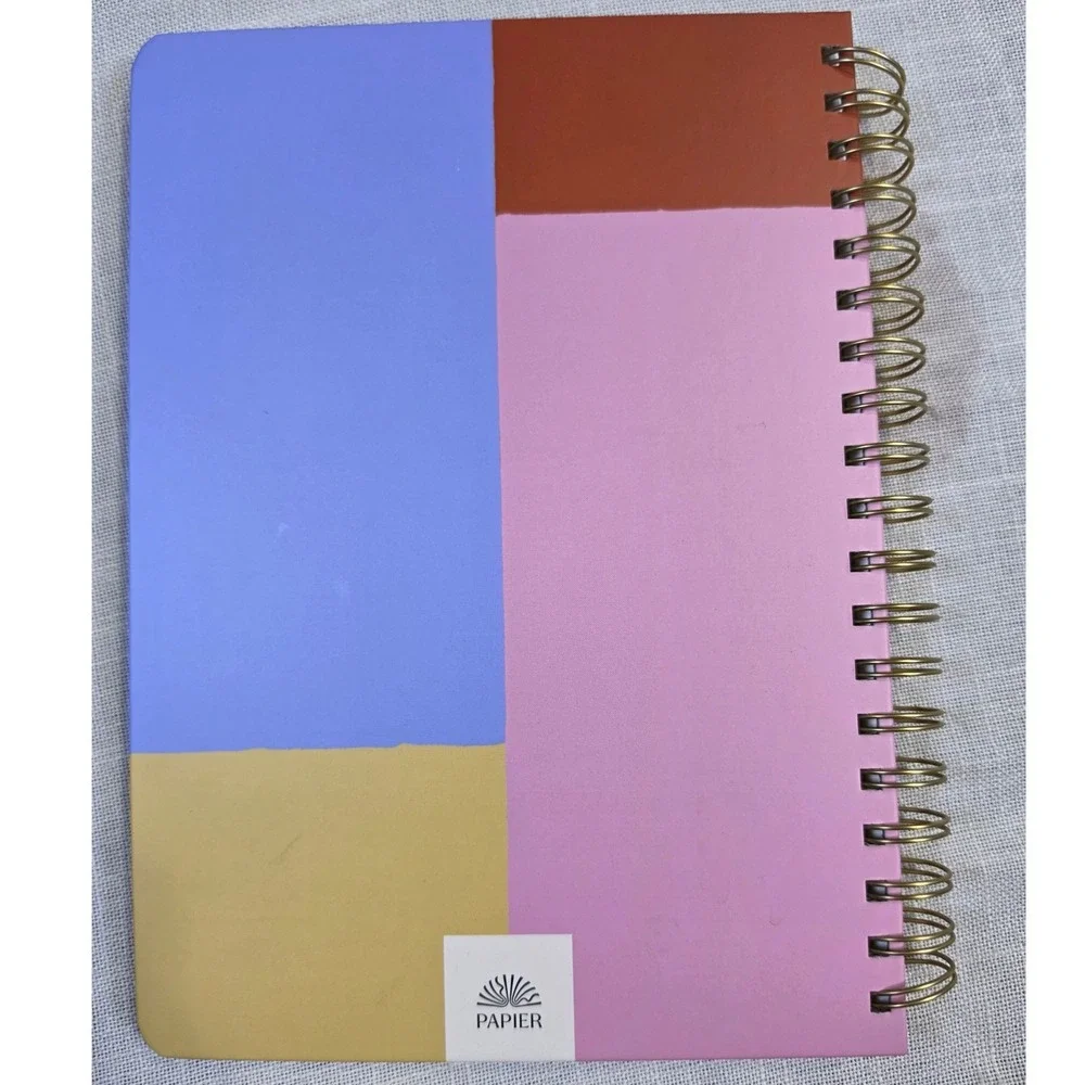 Papier Daily Productivity Planner Undated Colorblock Hardcover Spiral 150 Pages